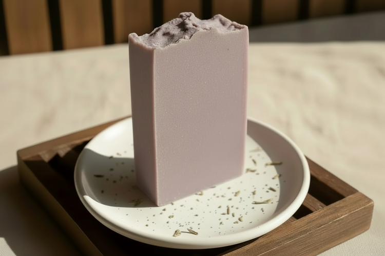 Petals & Loam - handmade tallow artisan soap with exfoliating sandalwood powder