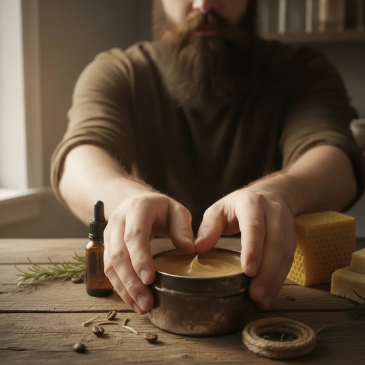 Hands Application just a dab goes a long way to softening and protecting a healthy beard.