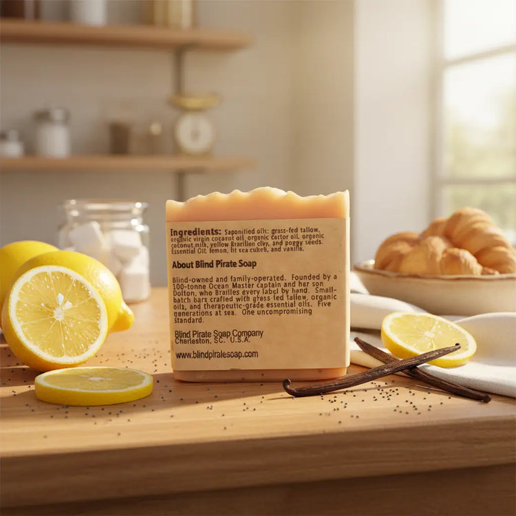 Lemon Drop — Sunny Patisserie back label shows full ingredients.