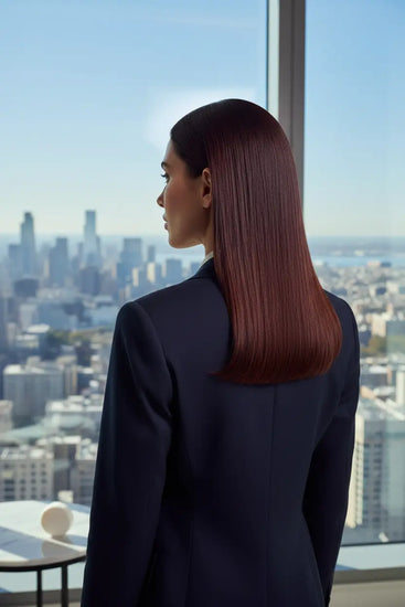 Still Water: Female CEO's healthy, lustrous hair styled flawlessly — Blind Pirate Soap Company.
