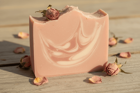 handmade artisan soap made of rose clay and tallow
