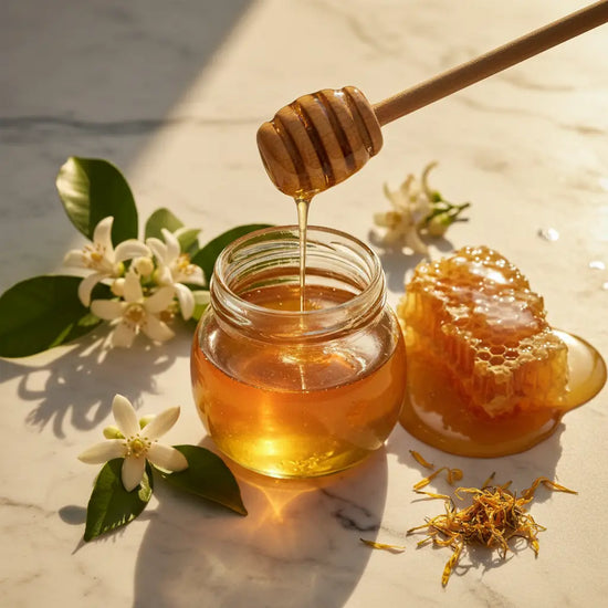 Sovereign Gold — Blind Pirate Soap - raw organic Manuka honey with Rosemary is used to create Sovereign Gold Shampoo Bars.