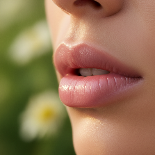 Lips Close Up on how soft lip balm from Blind Pirate Soap can make your lips.