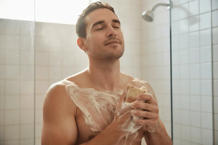Oatmeal & Honey - Wholesome Oatmeal and honey soap surrounded by rolled oats, golden honey jar, wildflowers and natural linen