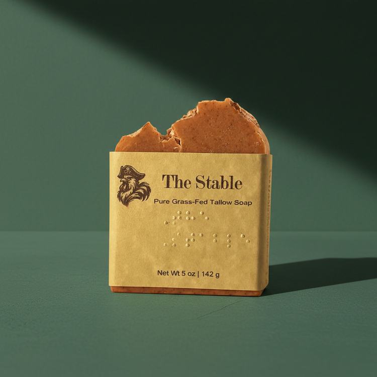 The Stable — Blind Pirate Soap with full label and braille on the front of the label.